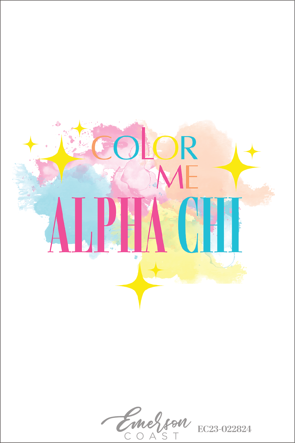 Alpha Chi Omega Color Me Alpha Chi Bid Day T-Shirt
