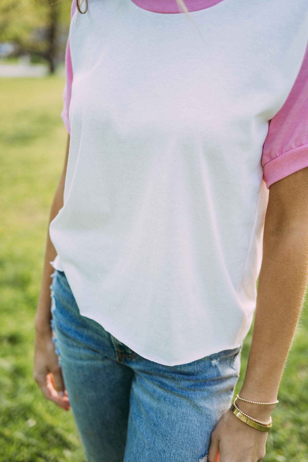 Emerson Coast Raw Edge Raglan Tee