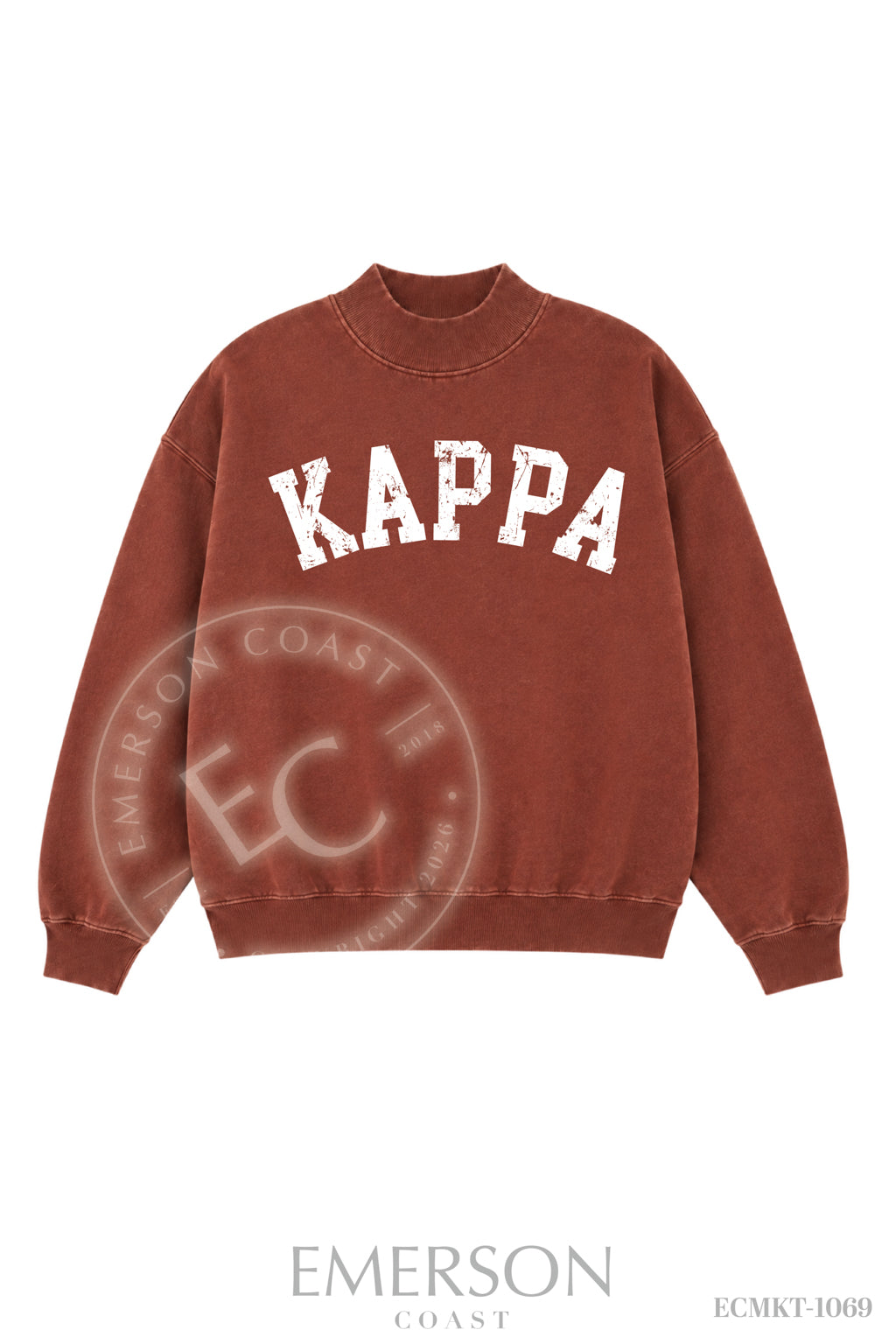 Kappa Kappa Gamma Dark Maroon Mockneck
