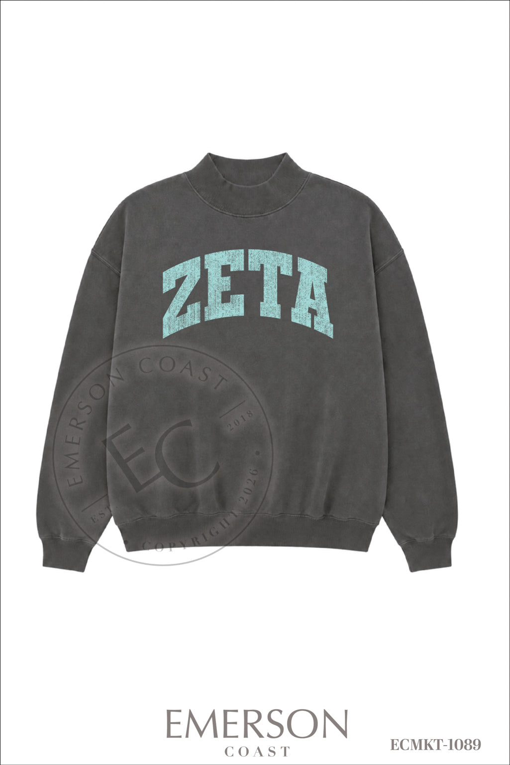 Zeta Tau Alpha Smoke Mockneck