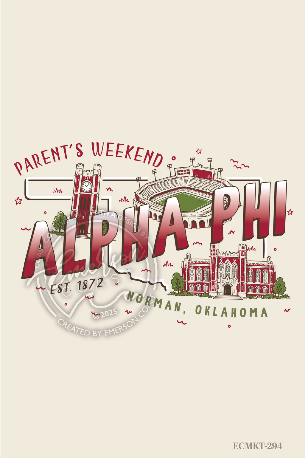 Alpha Phi Vintage Parents Weekend Tshirt
