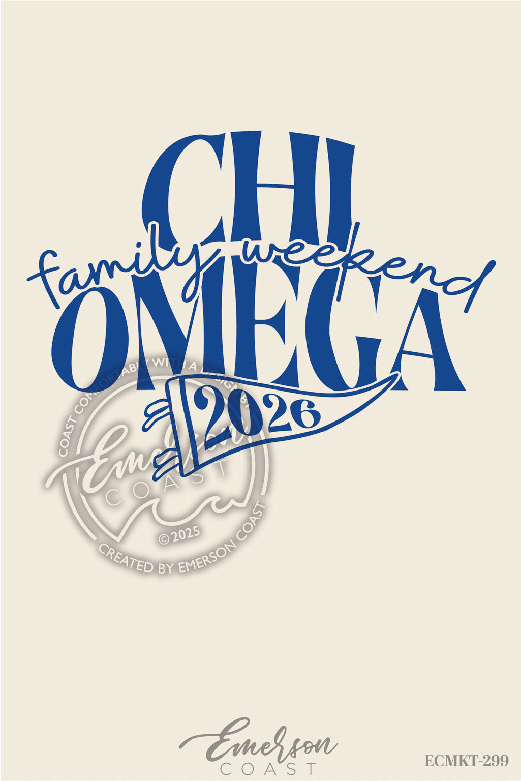 Chi Omega Blue Family WeekendTshirt