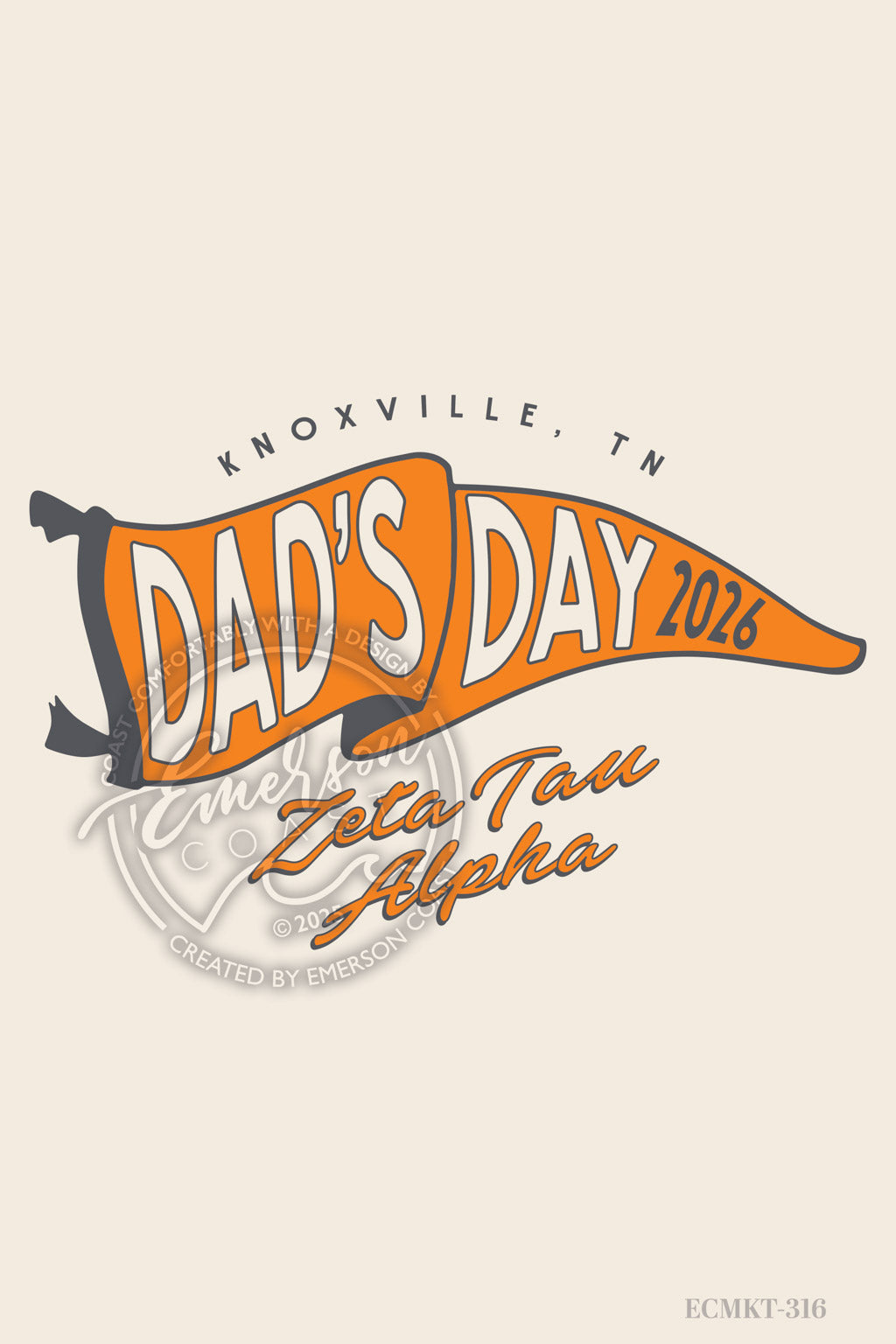 Zeta Tau Alpha Sporty Dad's Day Tshirt