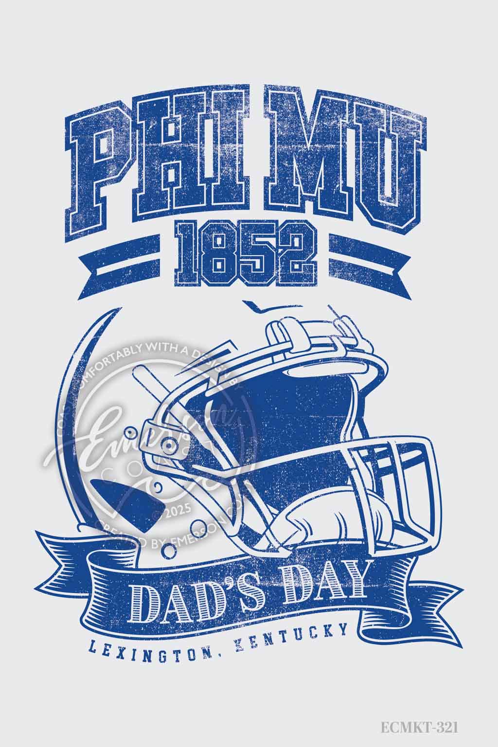 Phi Mu Football Helmet Dad's Day Tshirt