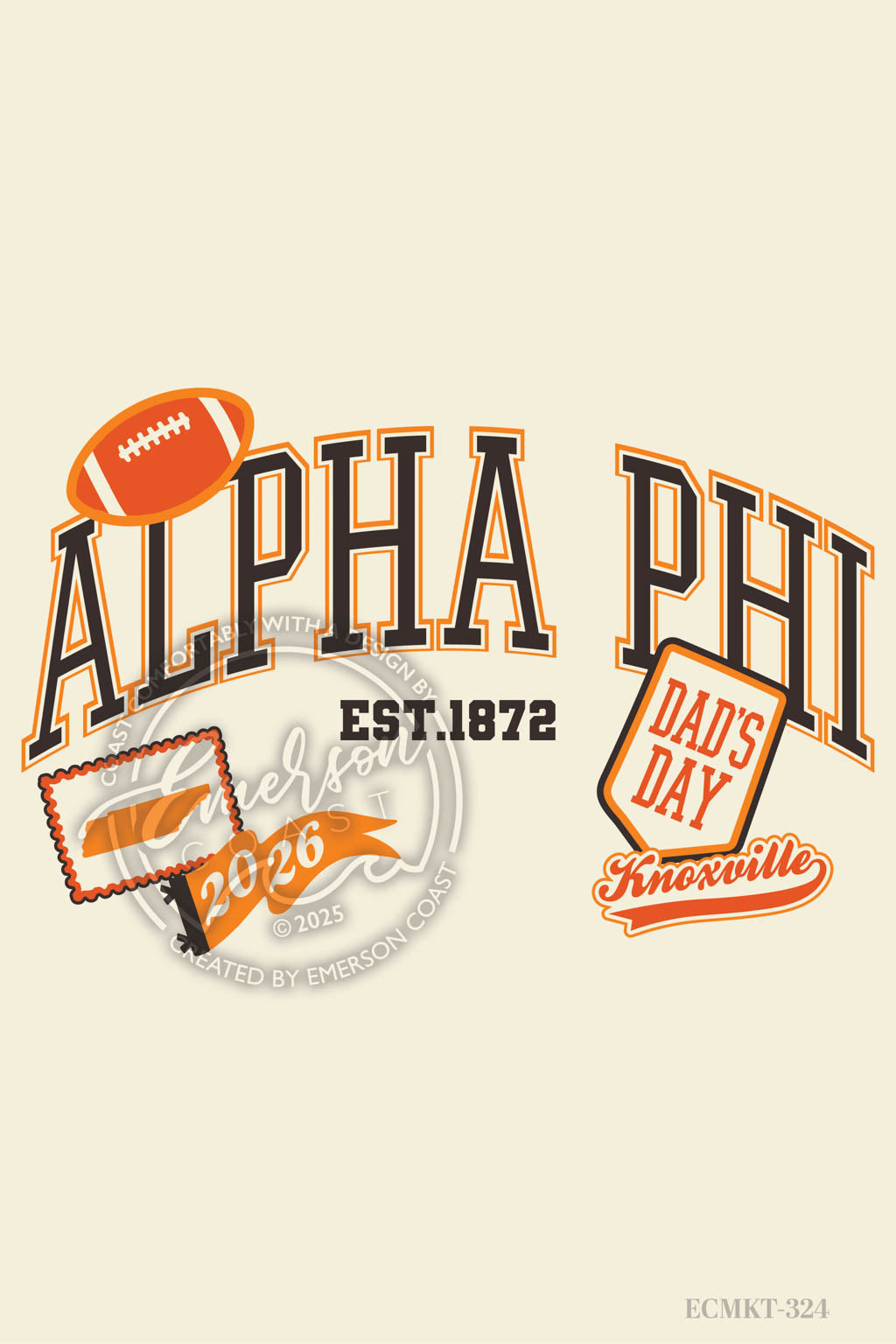 Alpha Phi Playful & Fun Dad's Day Tshirt