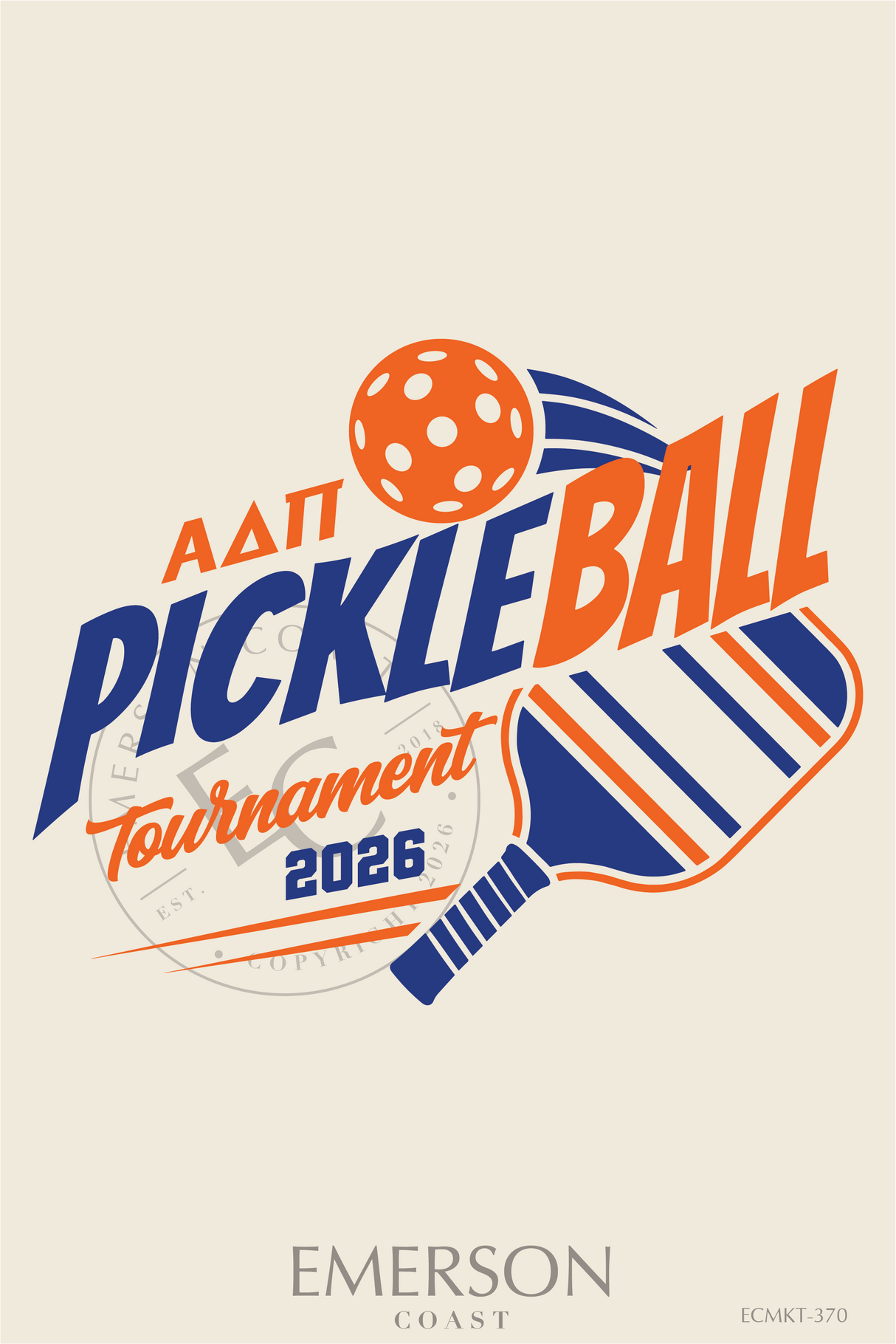 Alpha Delta Pi Pickleball Tournament T-Shirt
