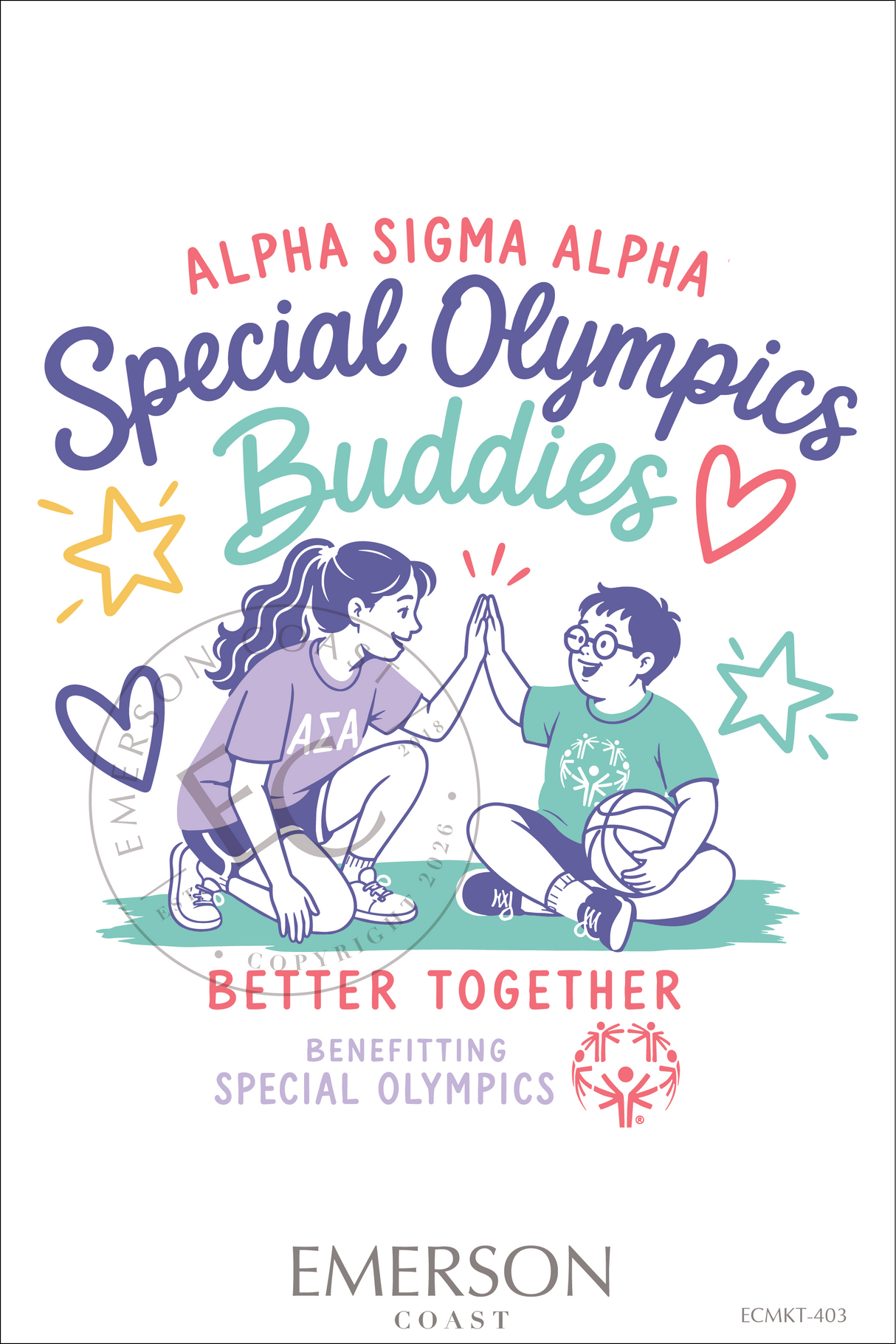 Alpha Sigma Alpha Special Olympics Buddies T-Shirt