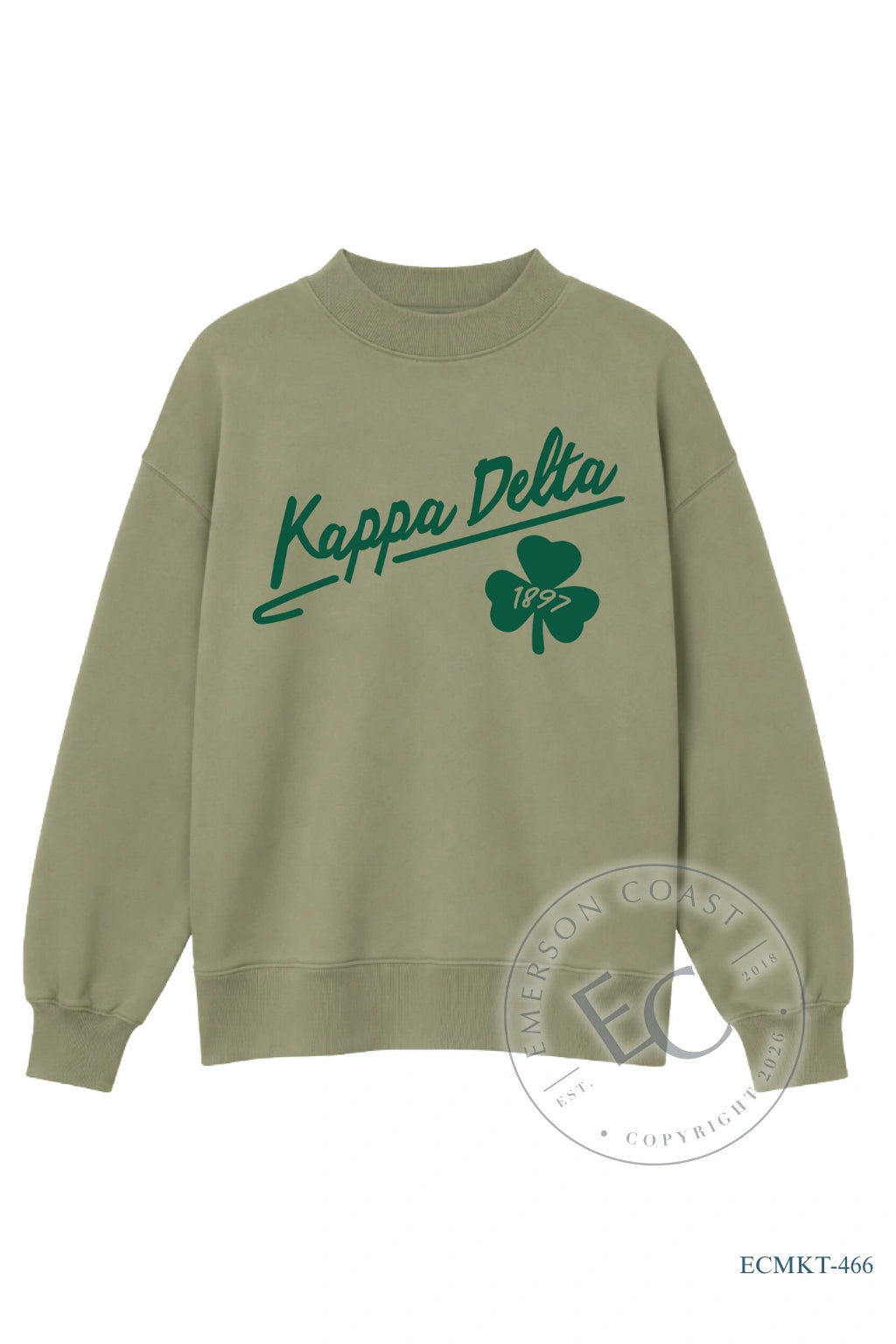 Kappa Delta Green Mockneck