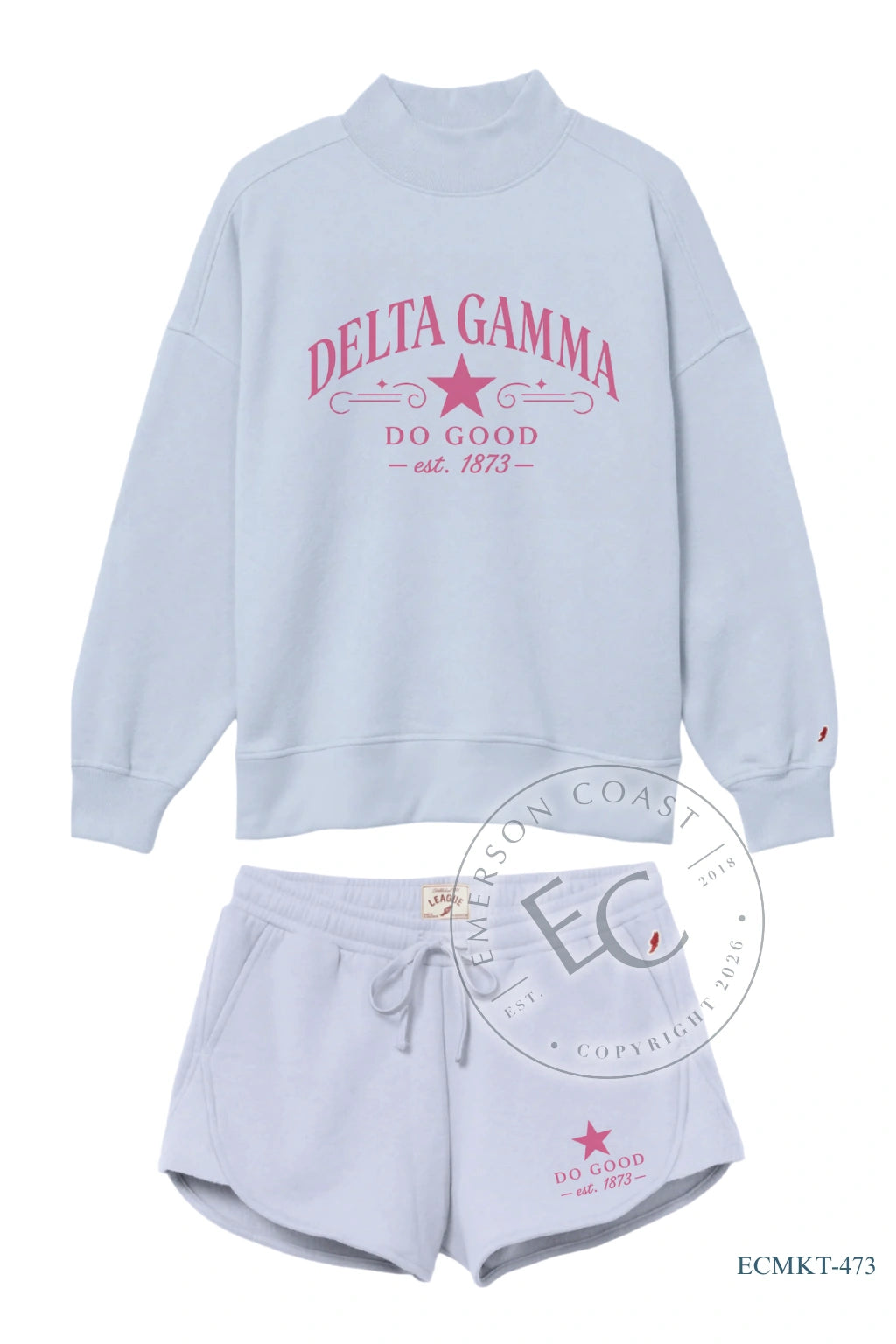 Delta Gamma Do Good Blue Mockneck Set