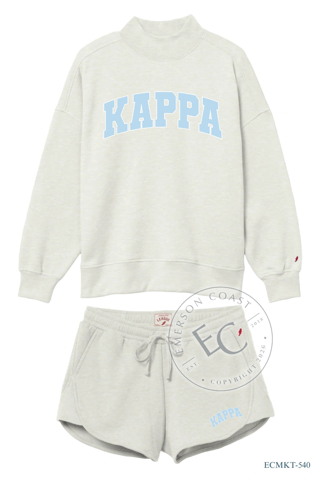 Kappa Grey and Blue Mockneck
