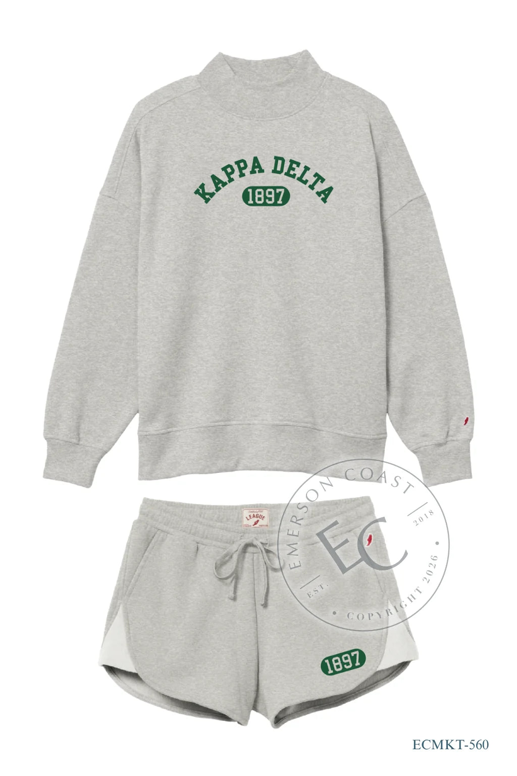 KD Green and Gray Mockneck Set