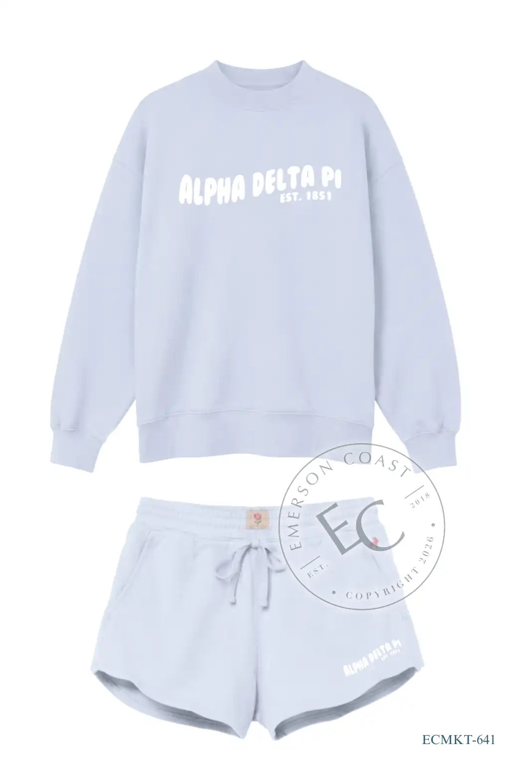 Alpha Delta Pi Blue Mockneck Set