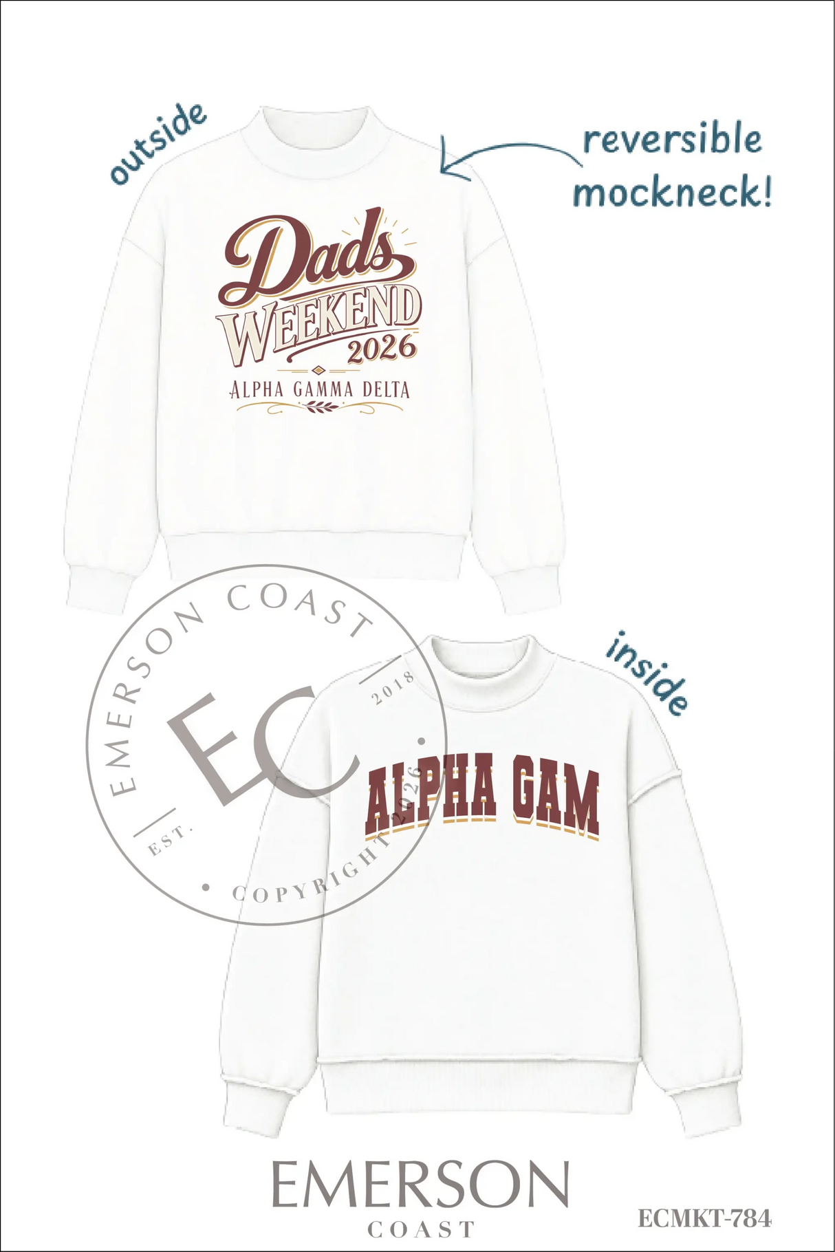 Alpha Gamma Delta Parents Weekend Mockneck