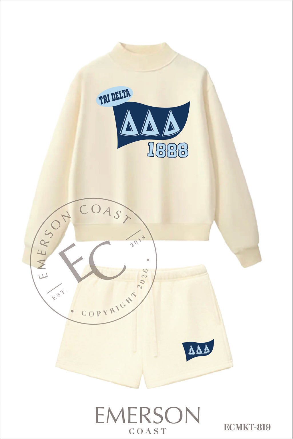Delta Delta Delta Cream Heritage Set