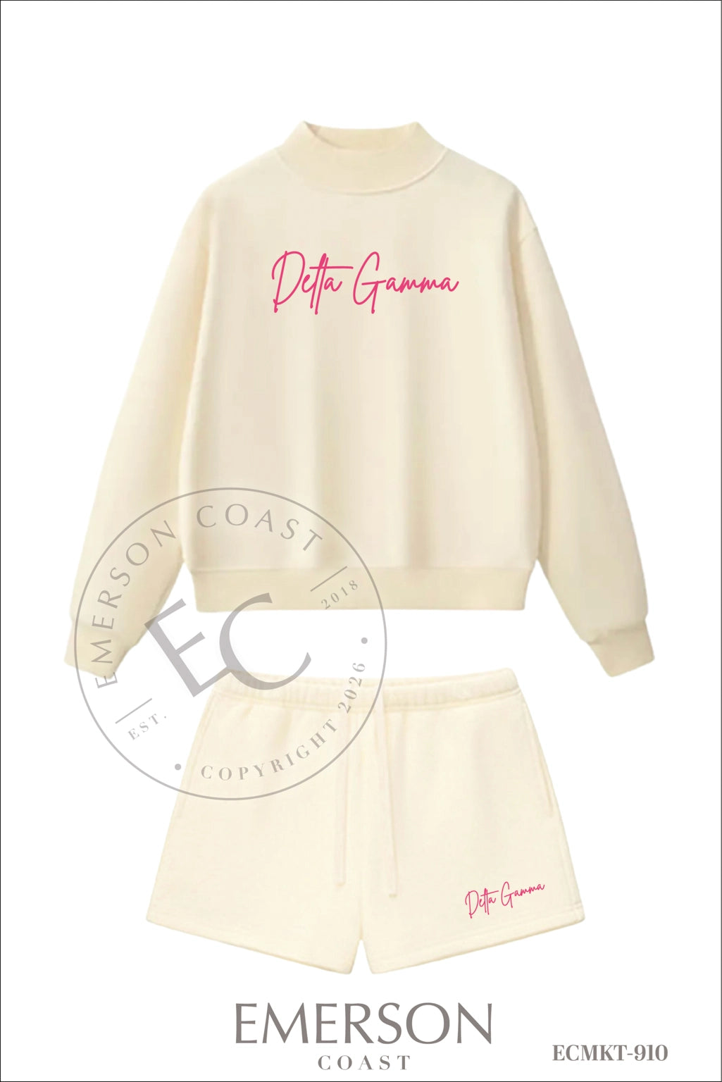 Delta Gamma Script Apricot Set