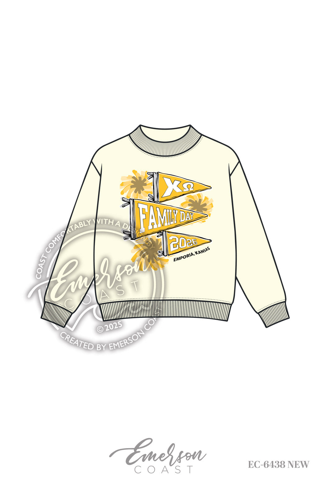 Chi Omega Fun Family Day Mockneck