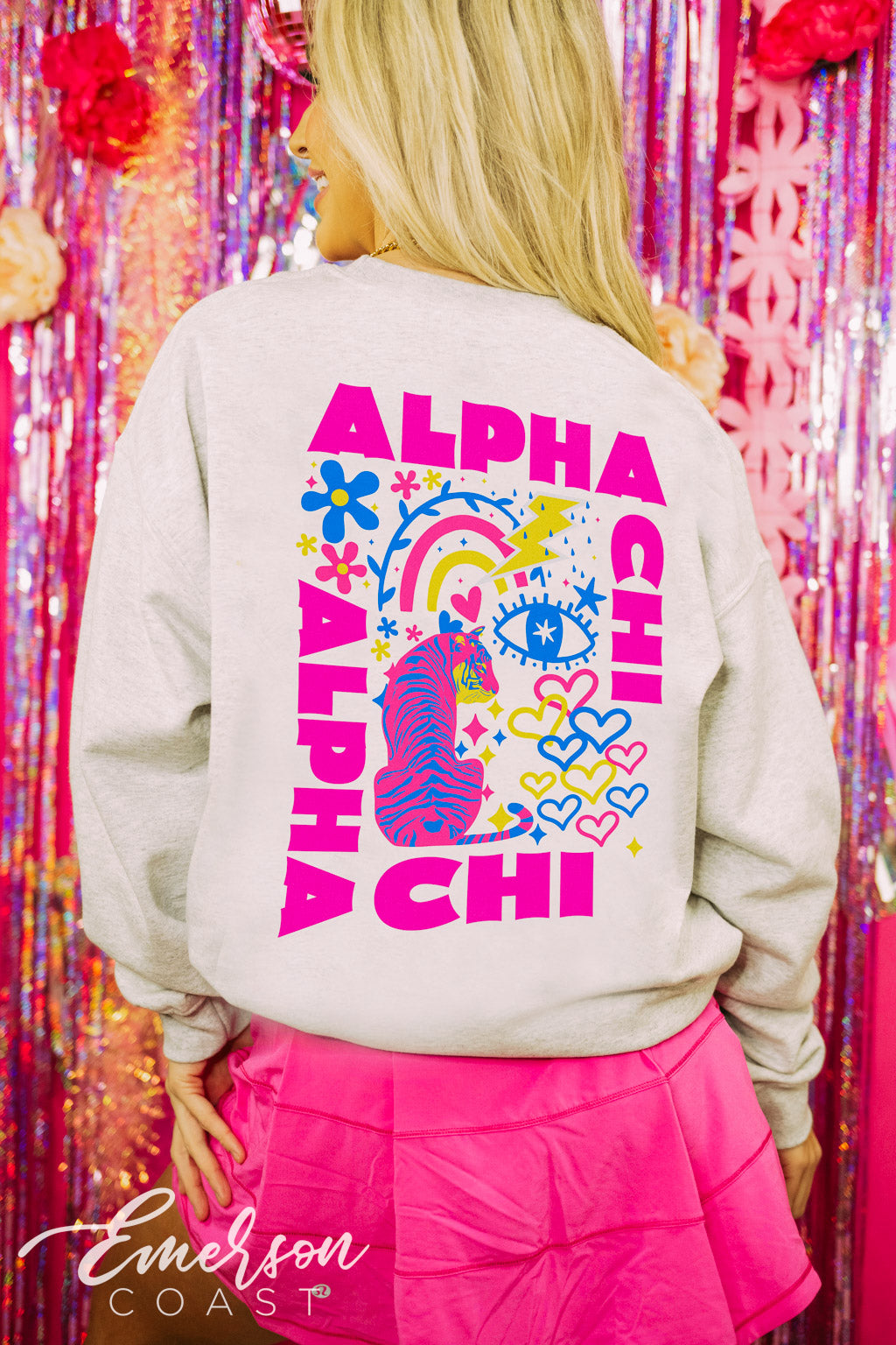 Alpha Chi Omega Graphic Art Pullover