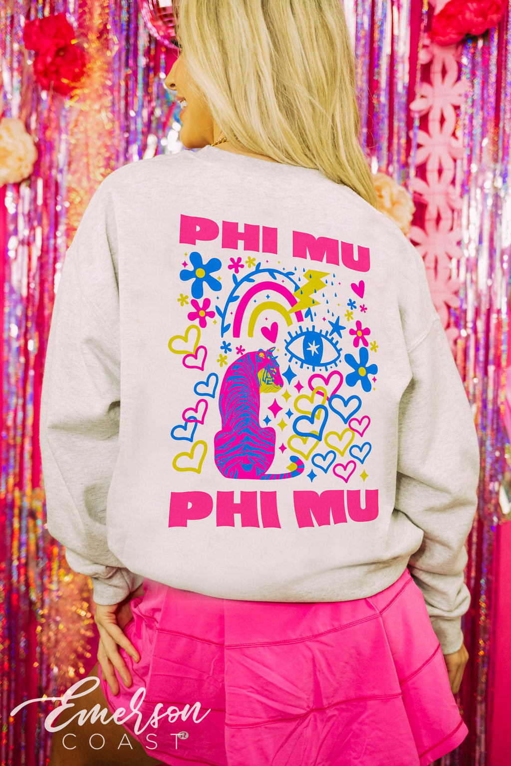 Phi Mu Graphic Art Pullover