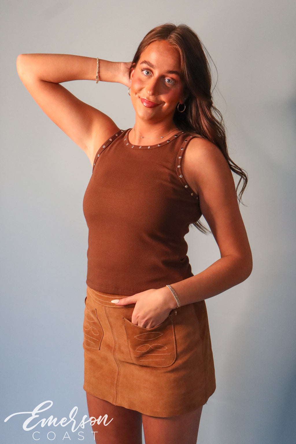 Emerson Coast Studded Ribbed Tank