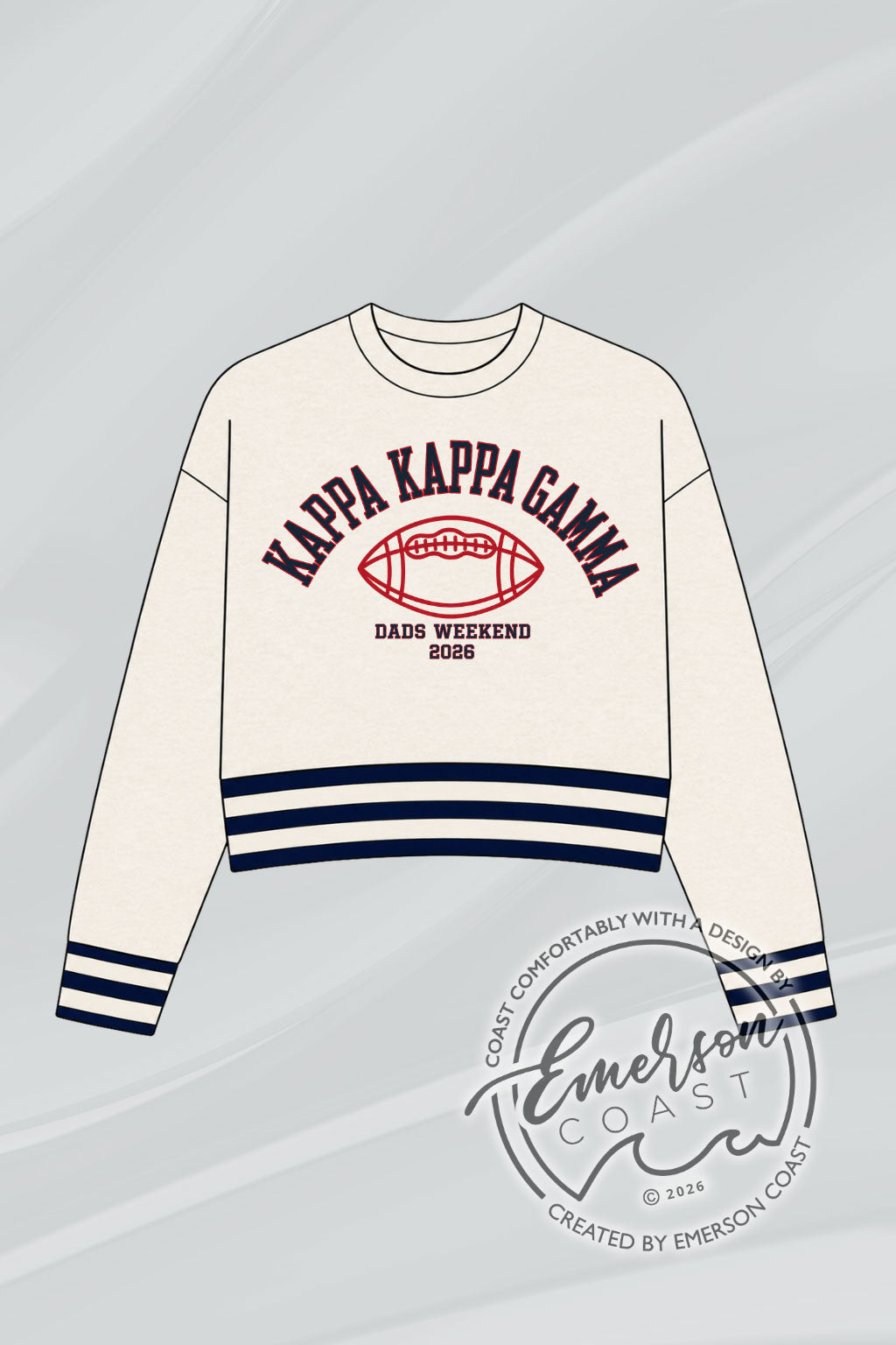 KKG Dads Weekend Daughter Varsity Cream Crewneck