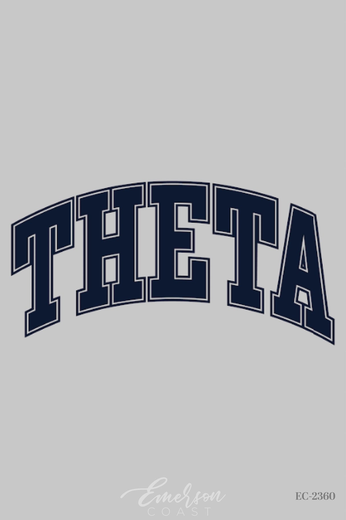 Kappa Alpha Theta Bold Varsity Gray Sweatshirt