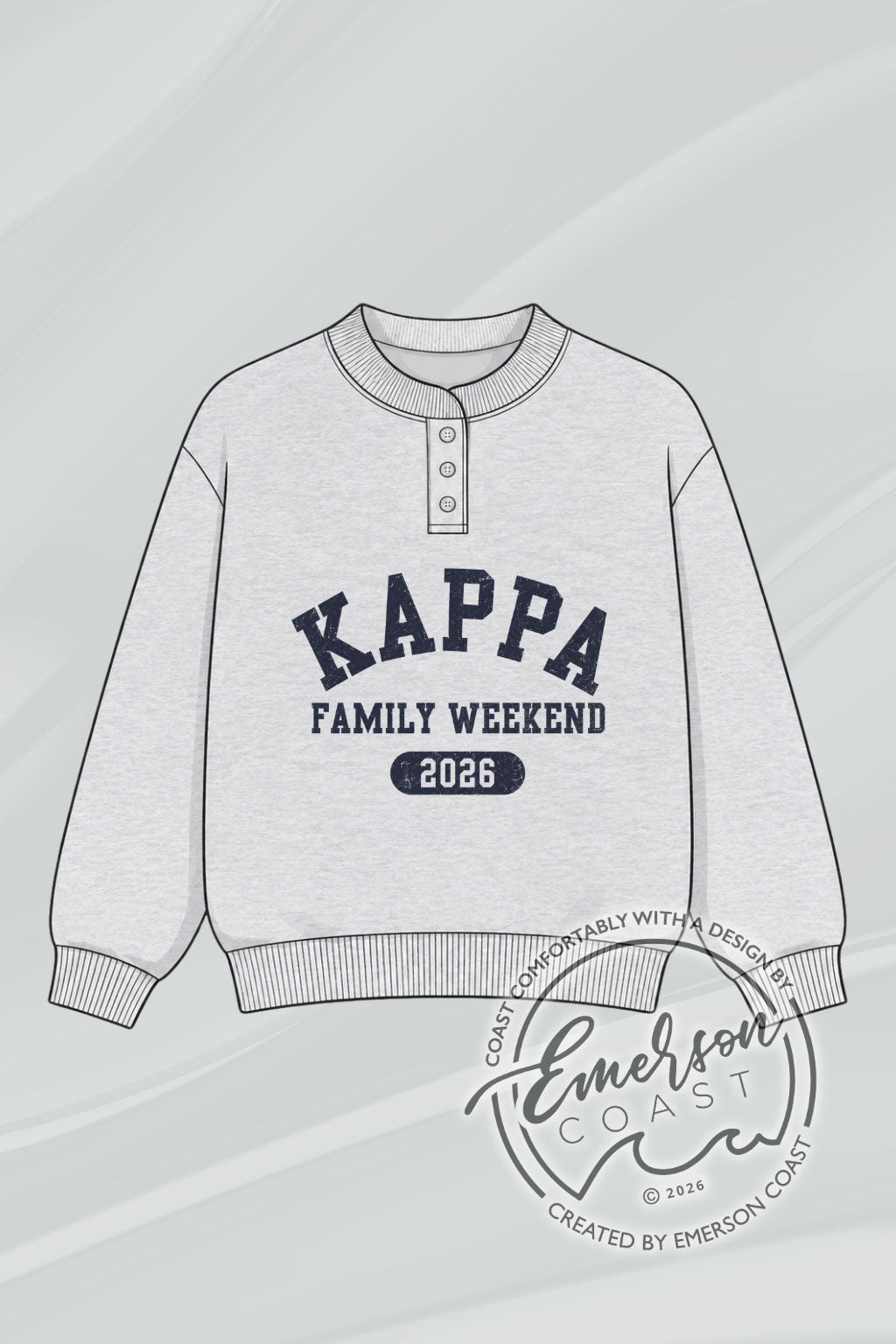 Kappa Family Weekend Grey Boardwalk Henley
