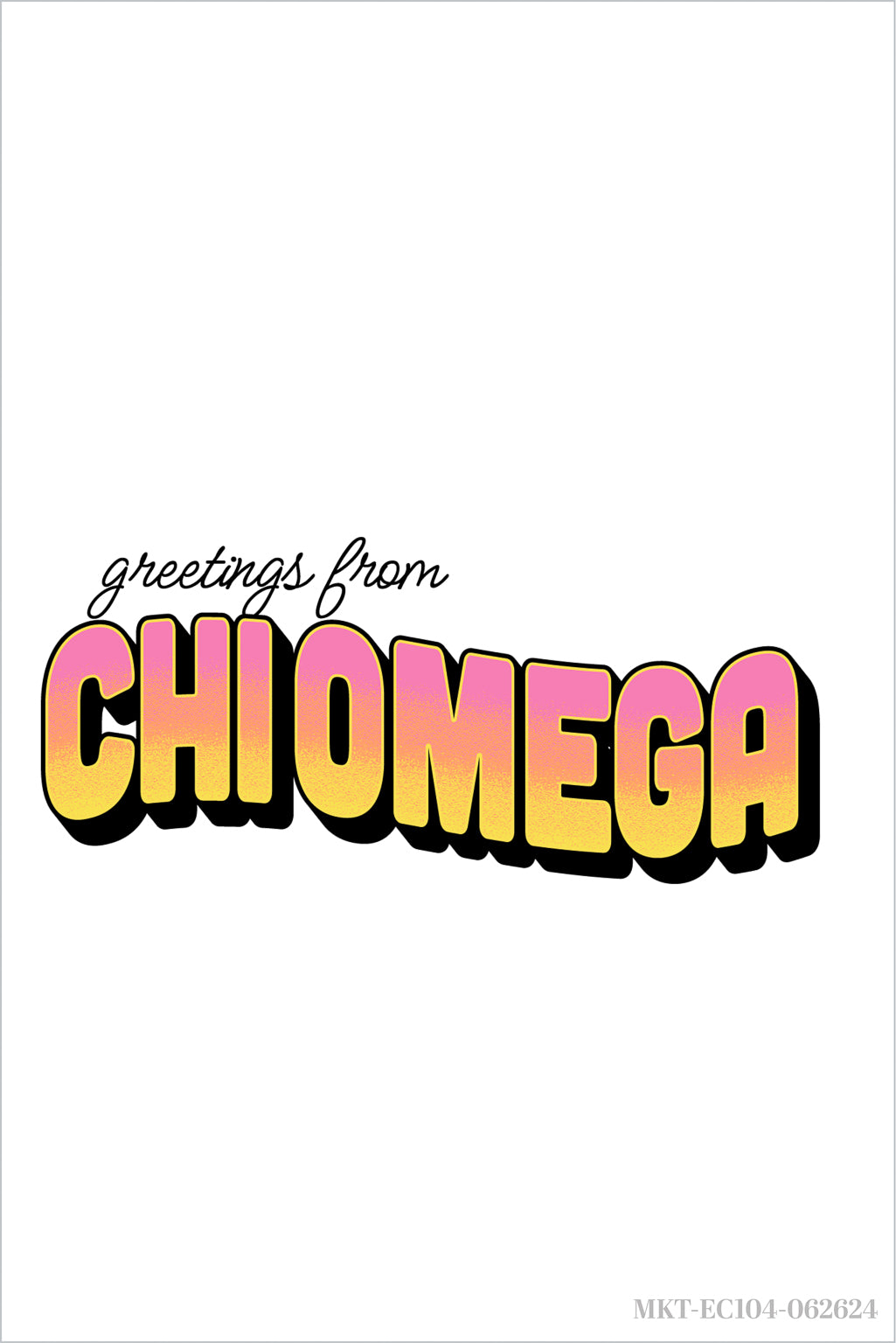 Chi Omega Greetings From Postcard PR Crewneck