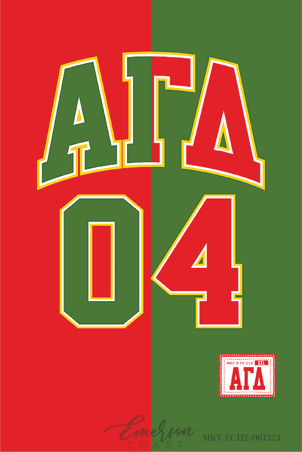 Alpha Gamma Delta Half & Half Sublimated Jersey
