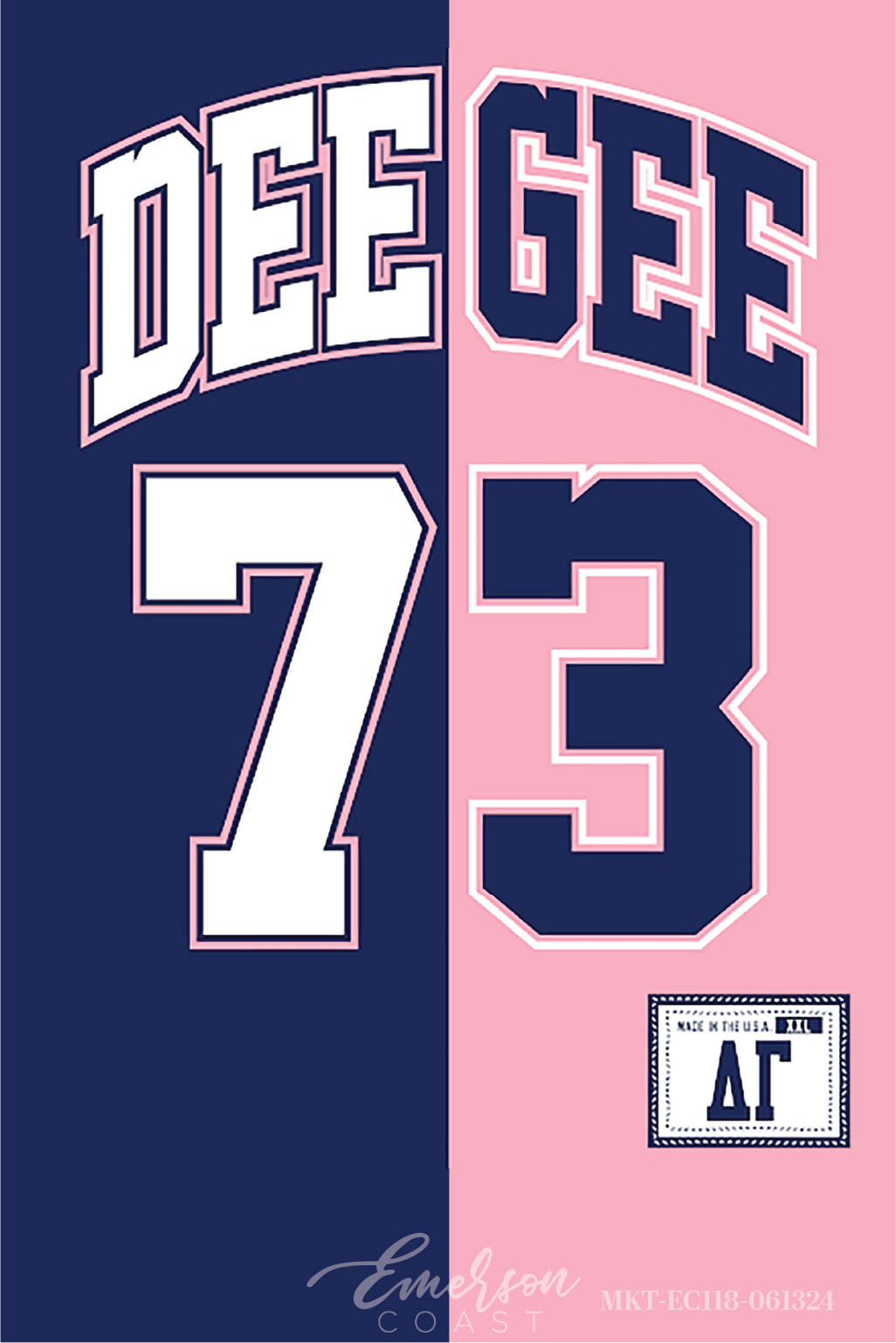 Delta Gamma Half & Half Sublimated Jersey