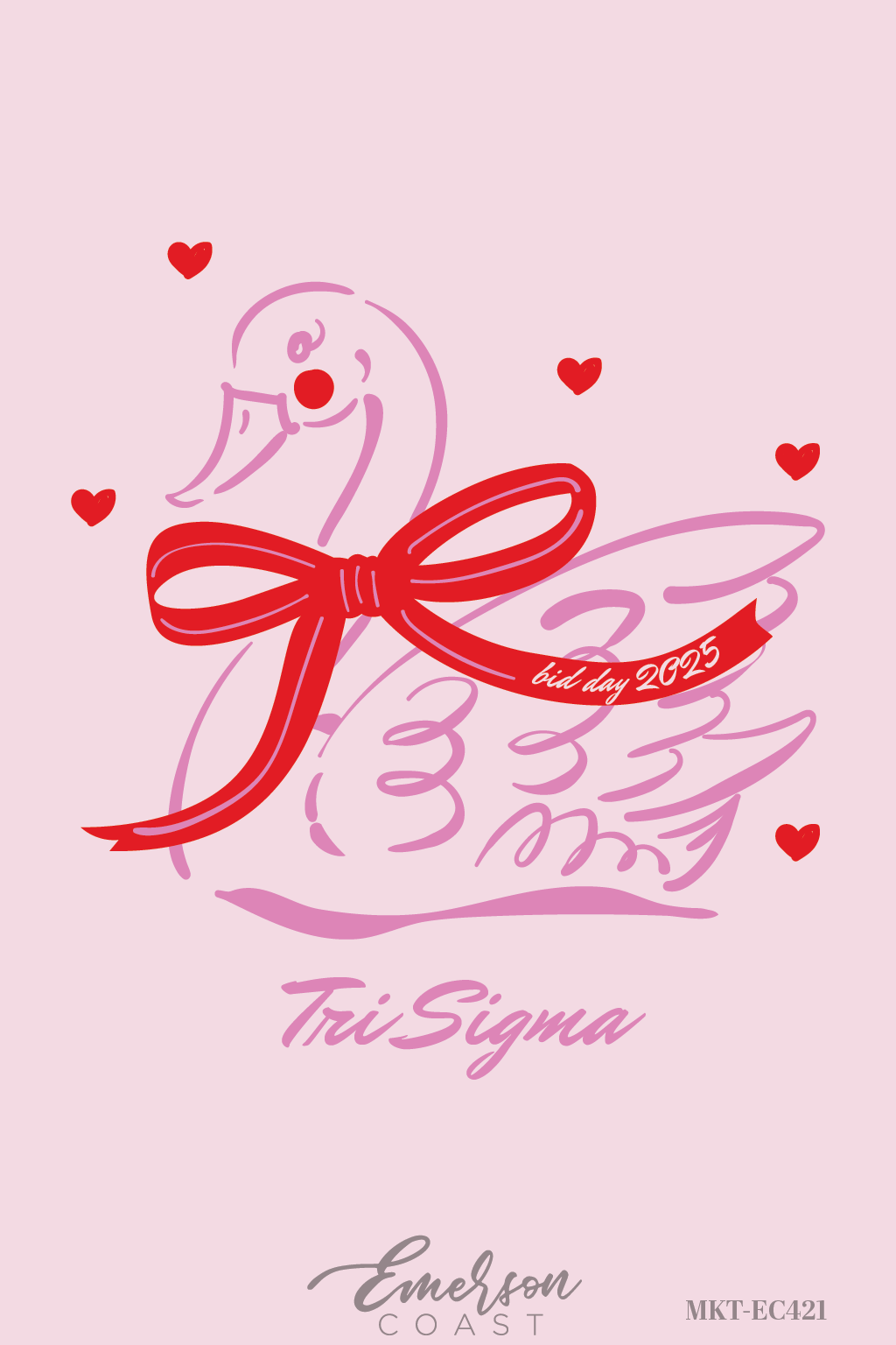 Sigma Sigma Sigma Swan Bid Day Tshirt