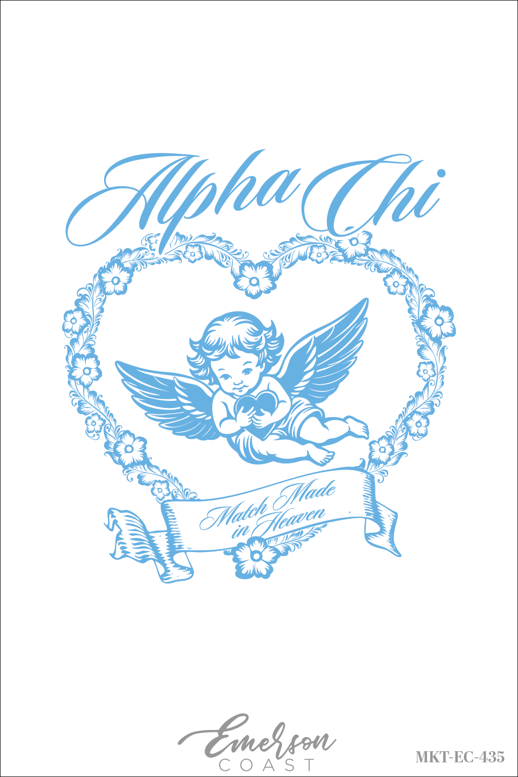 Alpha Chi Omega Match Made In Heaven Bid Day Tee