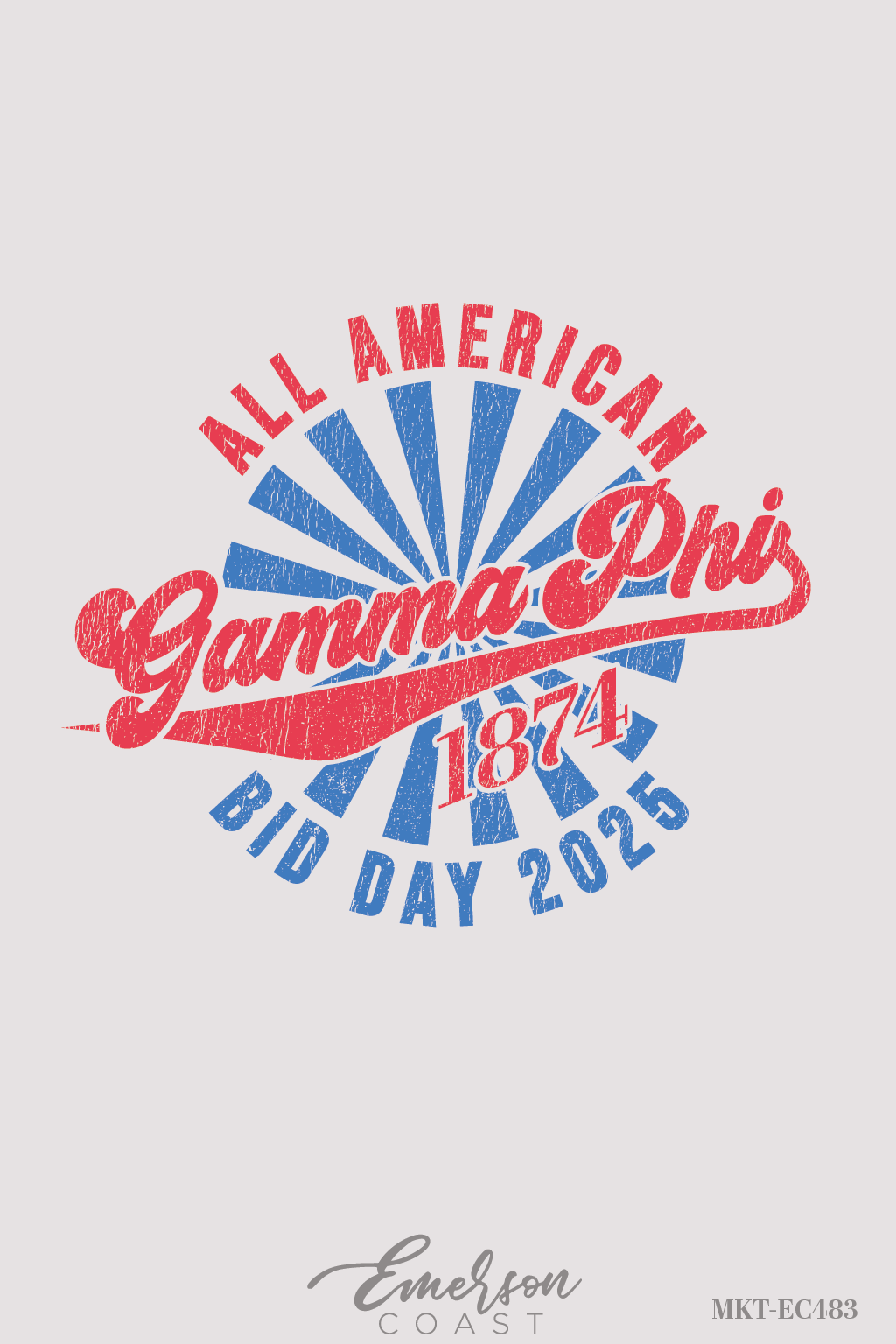 Gamma Phi Beta Party In The USA Bid Day Tee