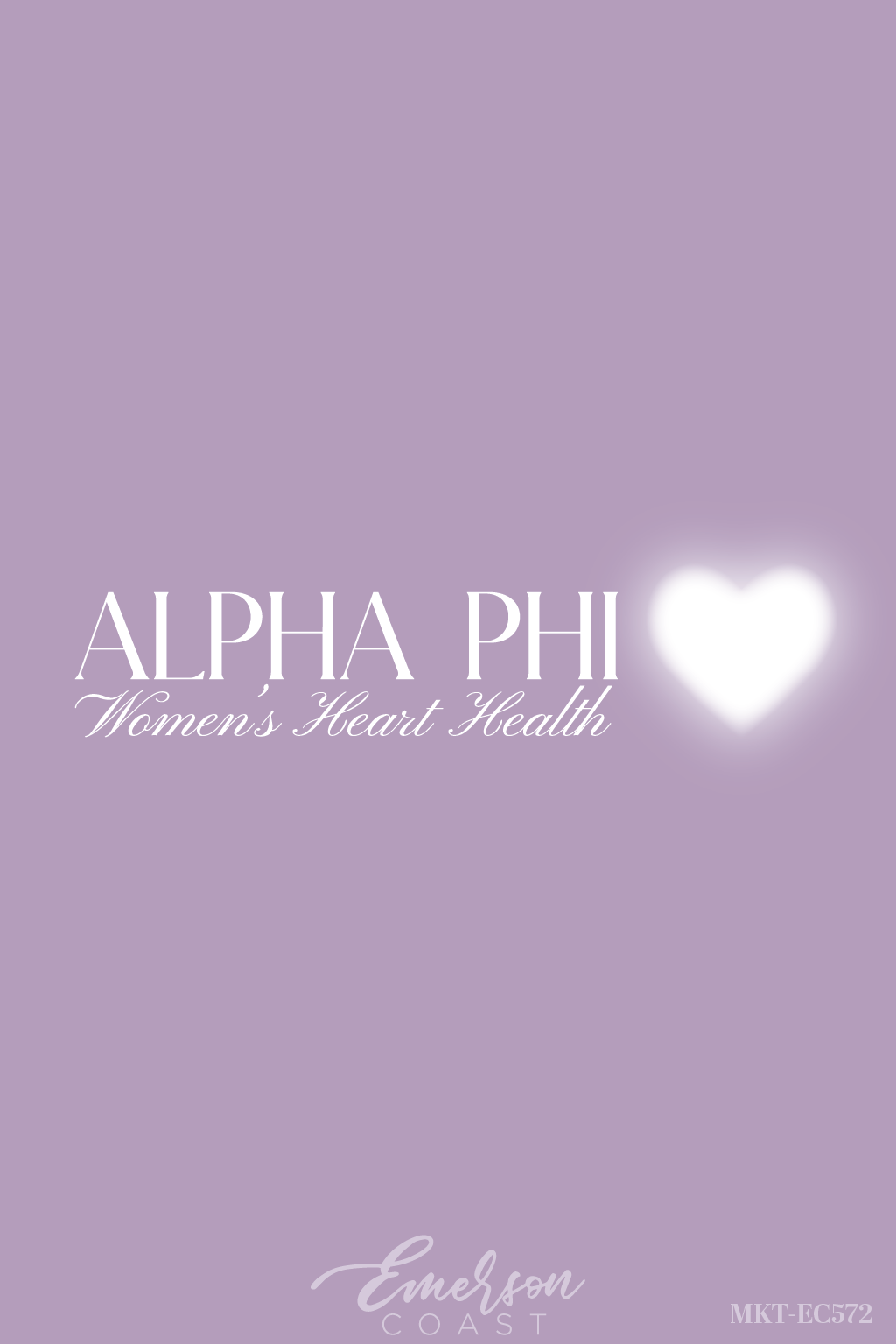 Alpha Phi Women's Heart Health Lavender Tee