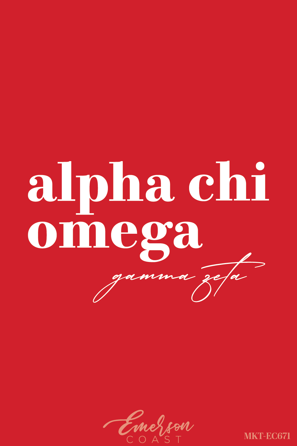 Alpha Chi Omega Red Recruitment Baby Tank