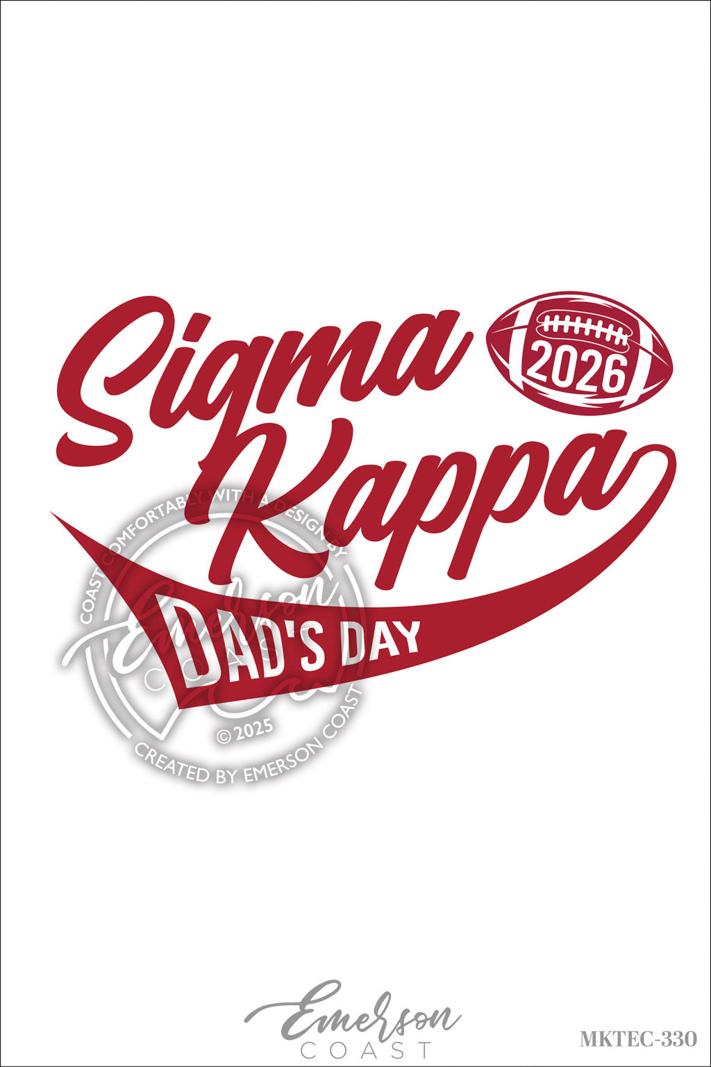 Sigma Kappa Football Dad's Day Tshirt