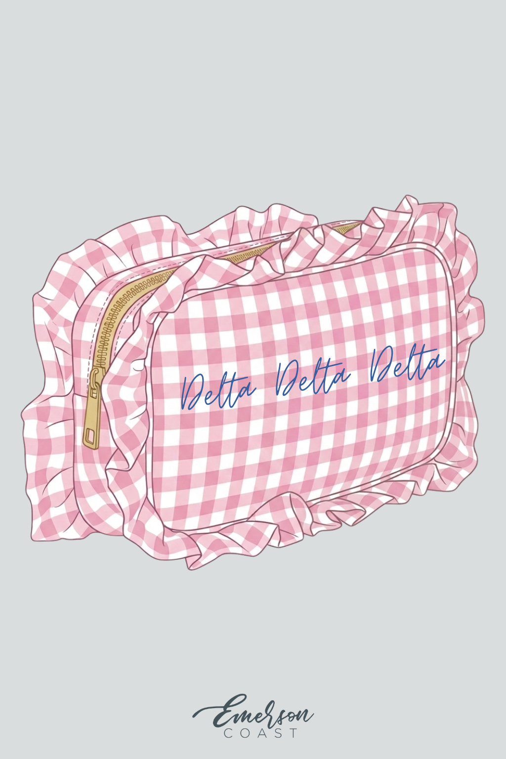 Custom Patterned Ruffle Makeup Bag