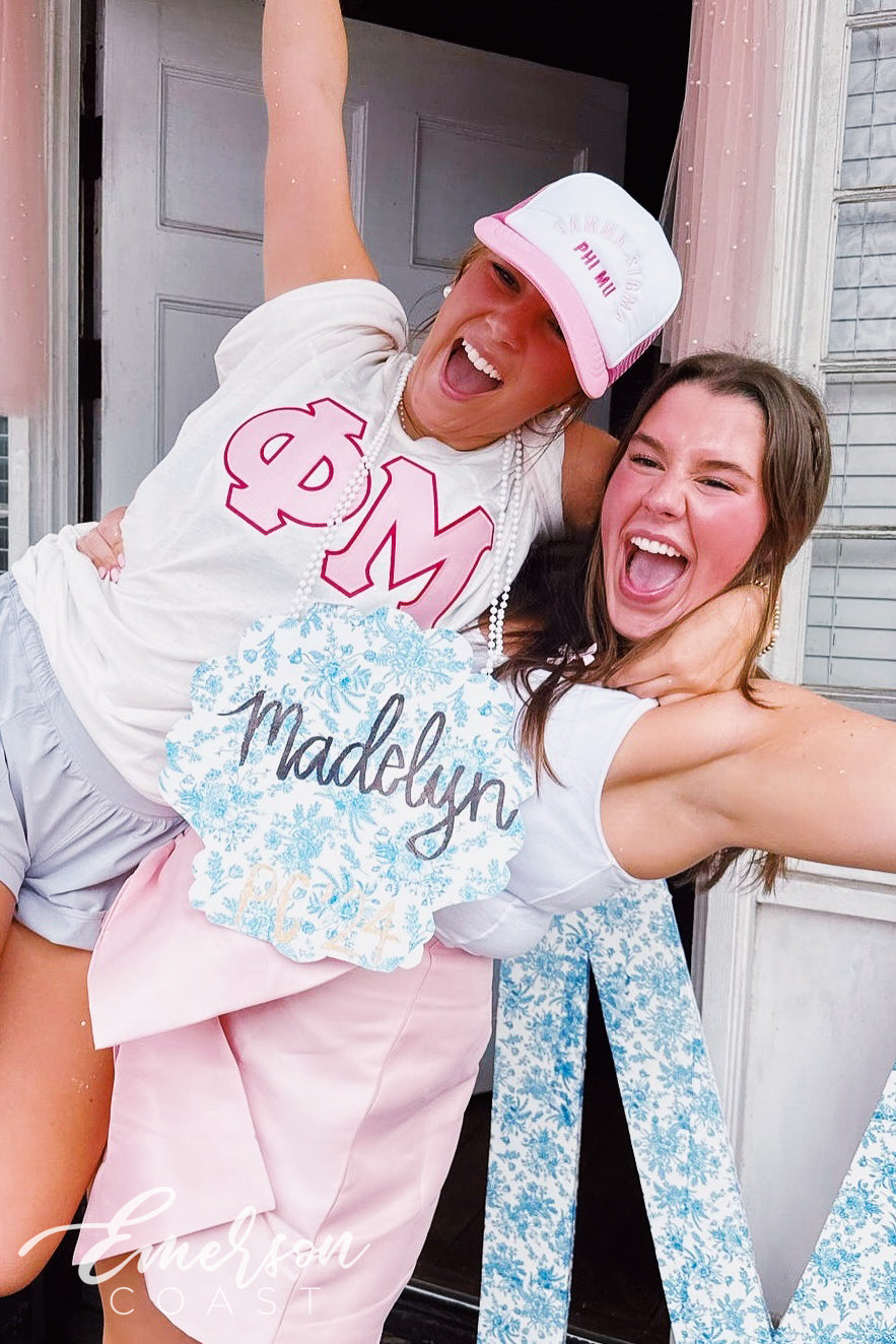 Phi Mu Georgia College & State University Embroidered Bid Day Trucker Hat