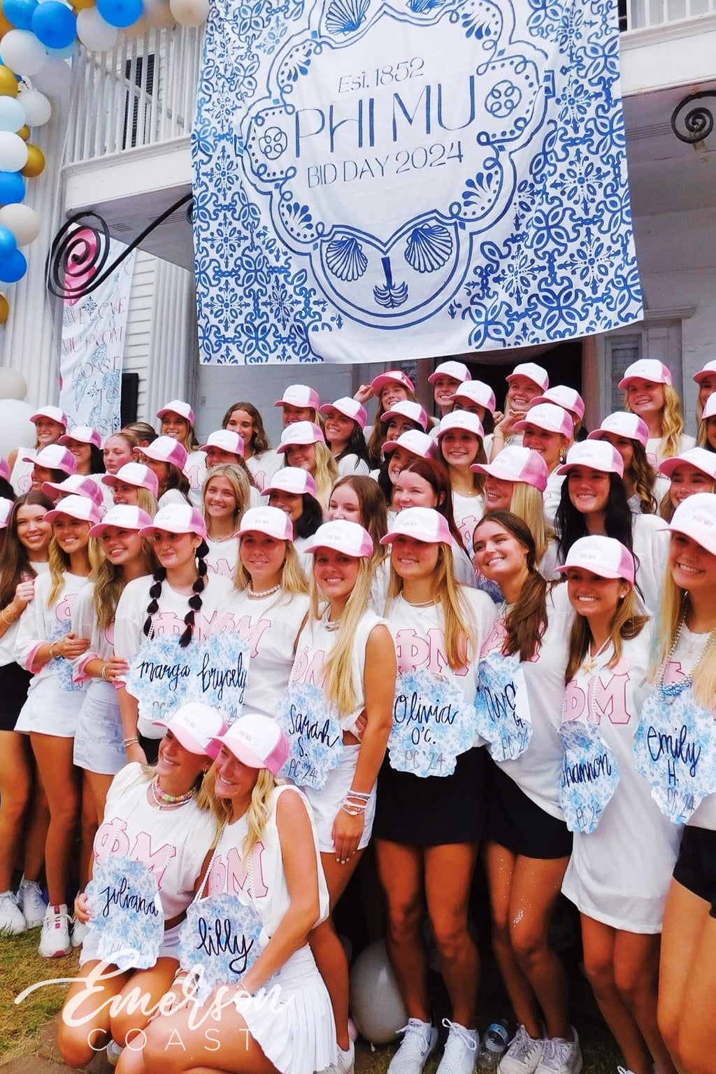 Phi Mu Georgia College & State University Embroidered Bid Day Trucker Hat