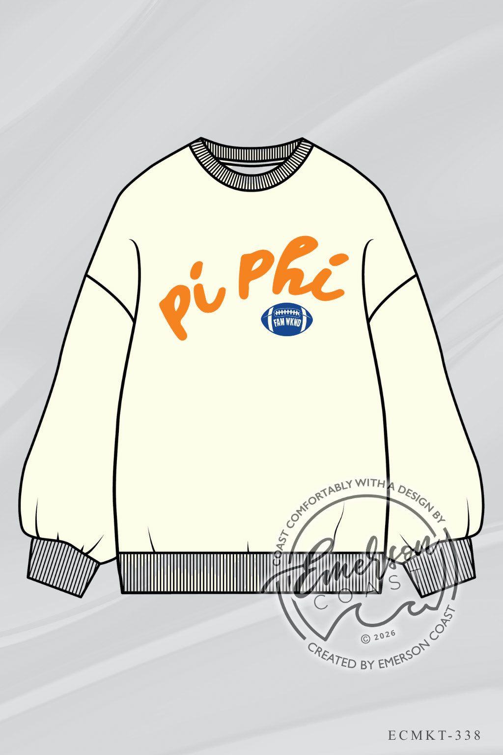 Pi Phi Fam Wknd Cream Classic Crewneck