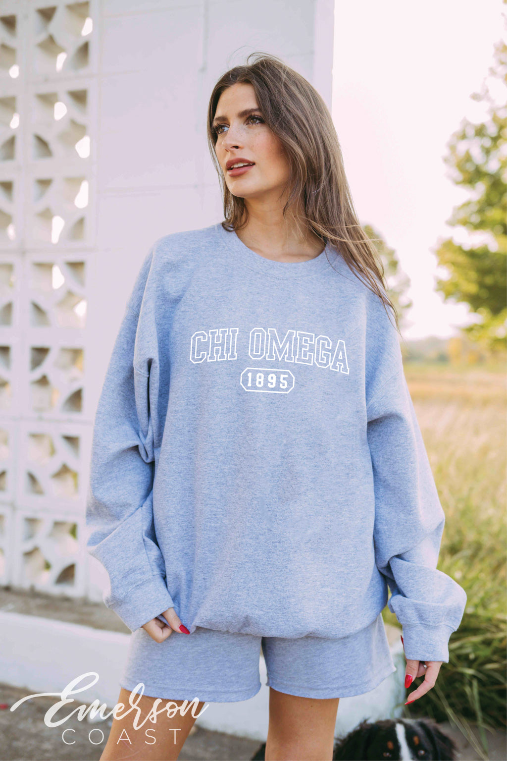 Chi Omega Athletics Oversized Crew