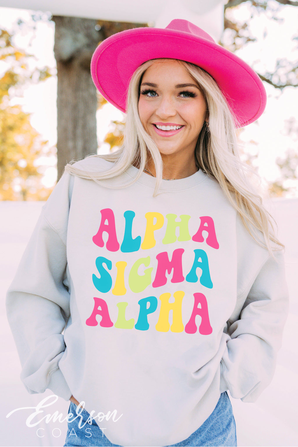 Alpha Sigma Alpha Bright Floral Crewneck