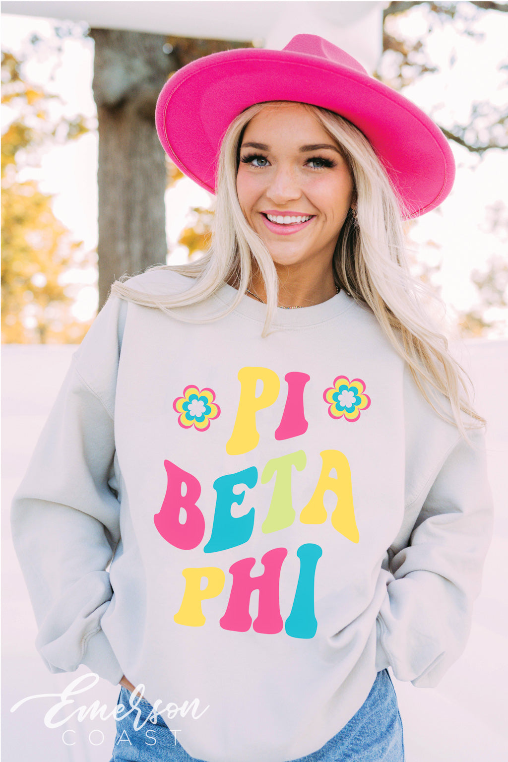 Pi Beta Phi Bright Floral Crewneck