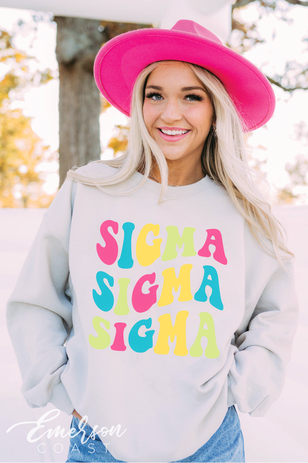 Sigma Sigma Sigma Bright Floral Crewneck