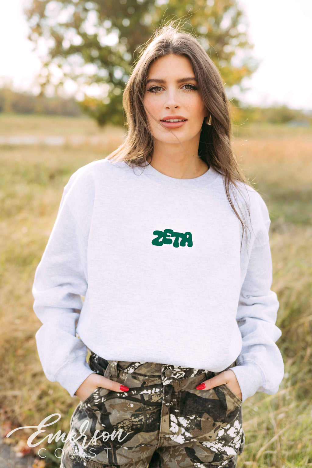 Zeta Tau Alpha It's Giving Outdoors Crewneck