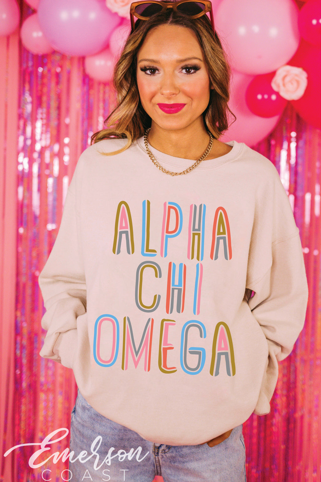 Alpha Chi Omega Artsy Crewneck