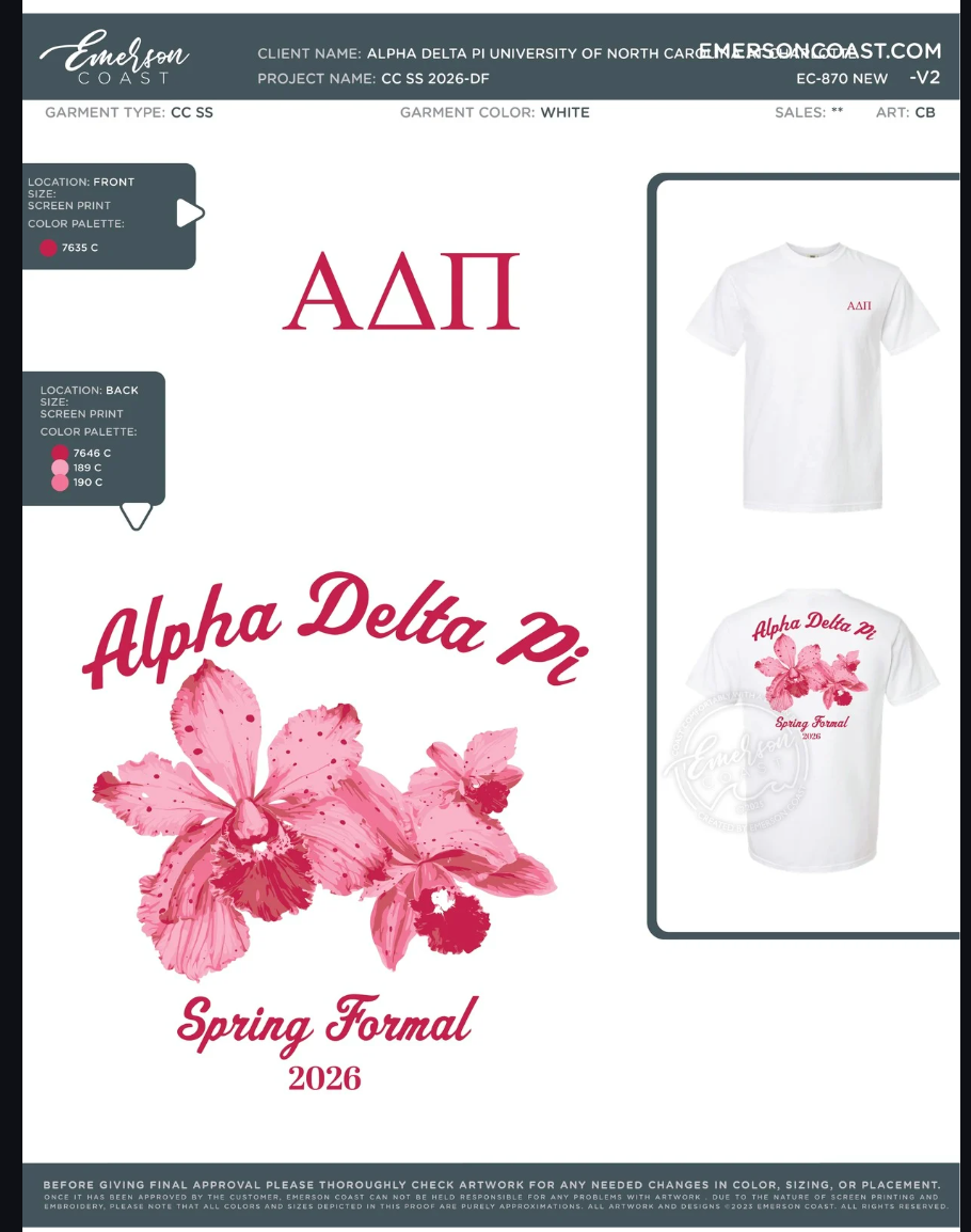EC-870 NEW Alpha Delta Pi University of North Carolina at Charlotte CC SS 2026-DF