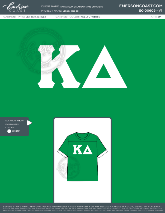 EC-00609 REP Kappa Delta Oklahoma State University Jersey 2026 BD