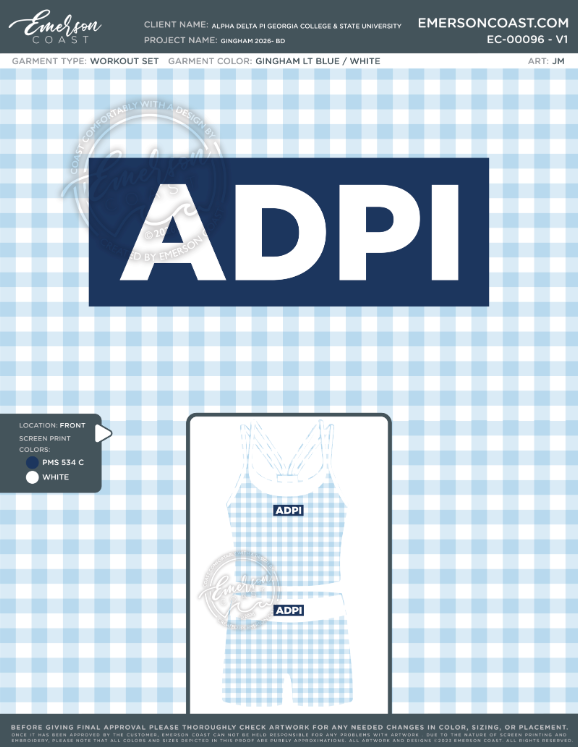 EC-00096 Alpha Delta Pi Georgia College & State University Gingham 2026- BD