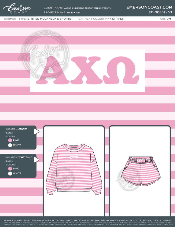EC-00851 Alpha Chi Omega Texas Tech University Work Week Set 2026-WW