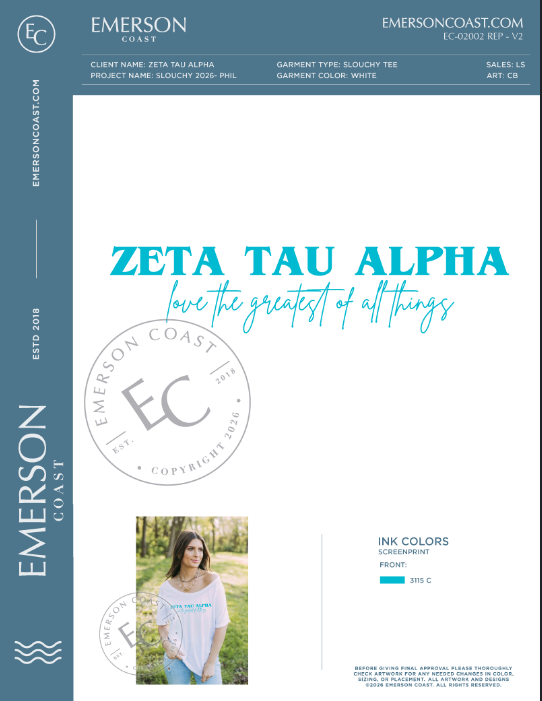 EC-02002 REP Zeta Tau Alpha Presbyterian College Philanthropy Slouchy 2026- PHIL
